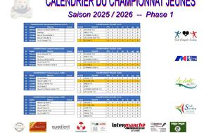 Calendrier des championnats Jeunes
