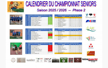 Avant-dernière journée du championnat Seniors