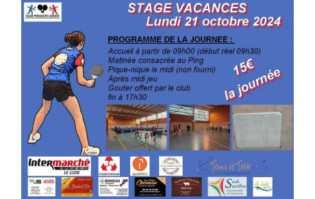 Stage vacances de la Toussaint